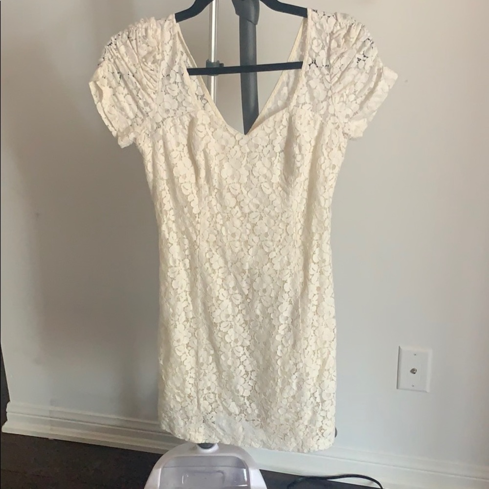 Cream lace dress